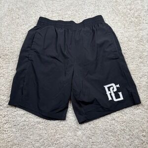Perfect Game Apparel Mens Black Athletic Training Shorts PG Logo Size Medium